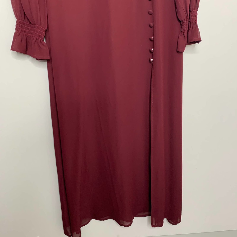 Reformation Burgundy Midi Dress - Picture 8 of 16